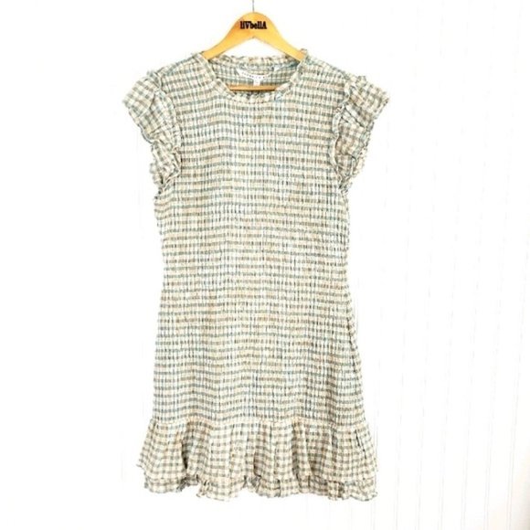 Veronica RUFFLE HEM CICI SMOCKED DRESS NEW W/TAG - Picture 5 of 14
